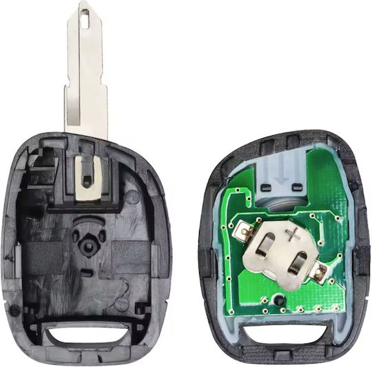 Cheie Auto Completă Telecomandă Techstar Compatibilă Renault Clio II Kangoo Twingo Maestru 1 Buton 433 Mhz Pcf7946 Id46 Ne72 Lamă