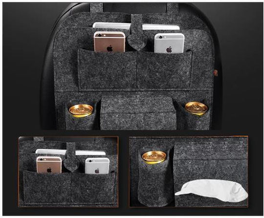 Universal Car Seat Organizer 54 X 39 Cm Black