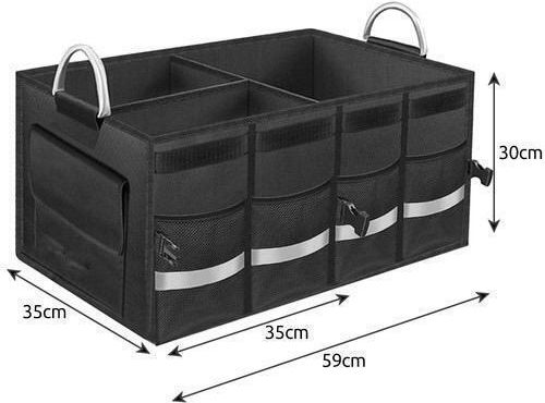Car Trunk Organizer 59 X 30 X 35 Cm Black