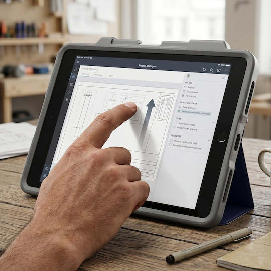 STM Tablet Hülle Ipad 10,9 Zoll 2022 11 Zoll 2025 Stand Funktion Dux Plus Nachtblau