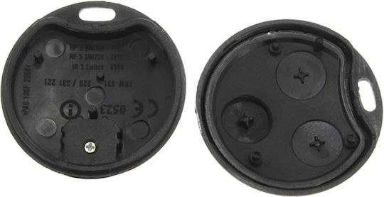 Techstar Remote Key Case Compatible Smart Fortwo 450 City-coupe Cabrio Roadster Forfour 3 Buttons Black