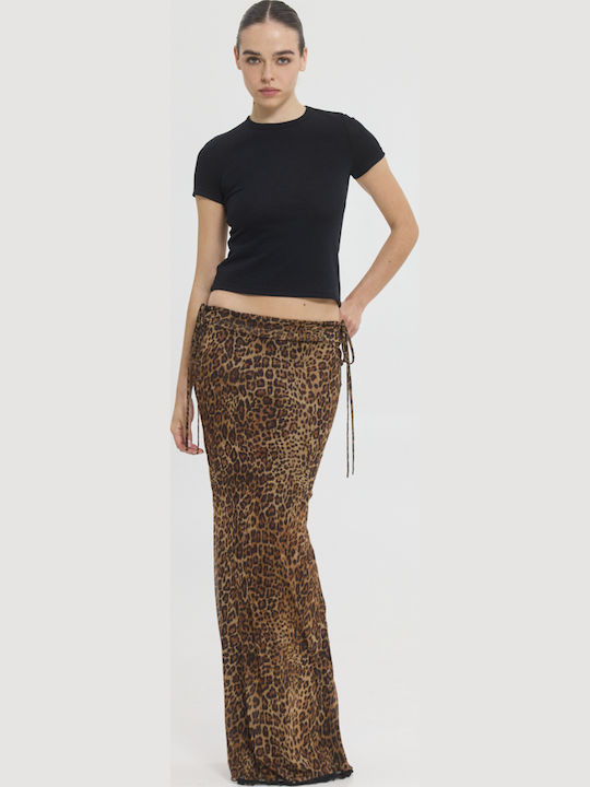 Fustă Maxi Leopard