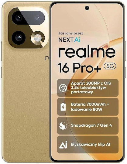 Realme 16 Pro+ 5G Dual SIM (8GB/256GB) Gold