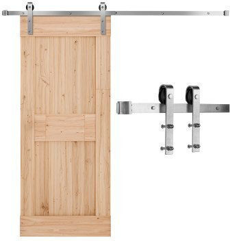 Vevor 6.6ft Sliding Barn Door Hardware Kit Single Sliding Barn Door Silver Vevor 6.6ft Sliding Barn Door Hardware Kit Single Sliding Barn Door Silver