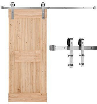 Vevor 5ft Sliding Barn Door Hardware Kit Single Sliding Barn Door Silver Vevor 5ft Sliding Barn Door Hardware Kit Single Sliding Barn Door Silver