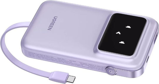 Ugreen Uno Power Bank 10000mAh 30W με Θύρα USB-A και Θύρα USB-C Power Delivery Μωβ