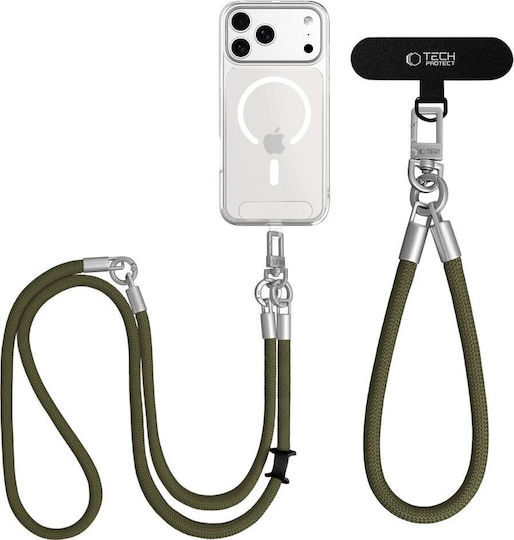 Tech-Protect C10s Seil Crossbody & Handgelenkriemen Olive Grün Titanium