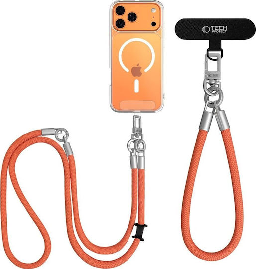 Tech-protect C10s Sfoară Crossbody și Curea de Încheietura Mâinii Portocalie Titan