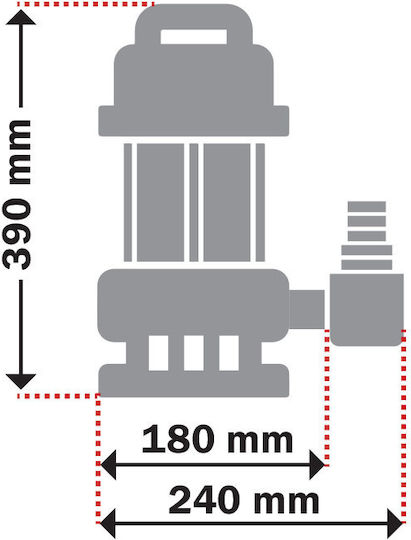 Kraft Μονοφασική Αντλία Ακαθάρτων / Λυμάτων 1.46hp με Φλοτέρ 43541