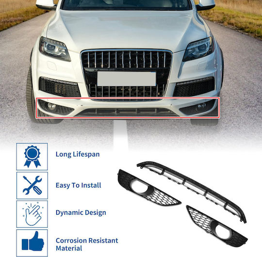Quarkzman Auto Stoßstangengrill Vorderseite Kompatibel mit Audi Q7 2010-2015