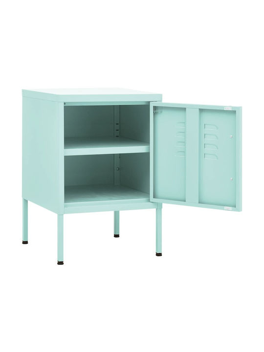 Metallic Green Bedside Table 35x35x51cm