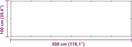 vidaXL Ορθογώνιο Διαχωριστικό Σκίασης Κίτρινο 1x3m