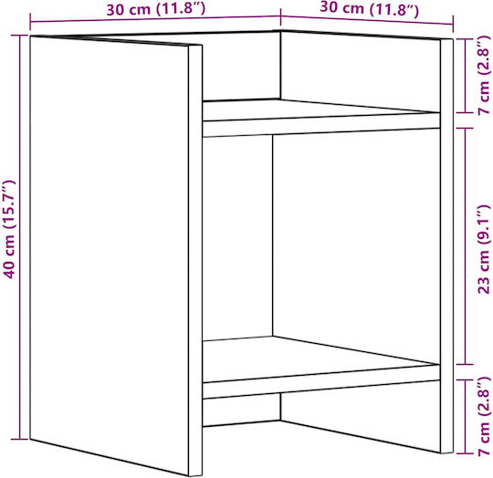 vidaXL Turn de Plante din Lemn 30x30x40 cm