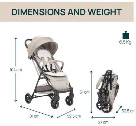 Chicco Taormina Pushchair Suitable for Newborn Sandshell 6.5kg