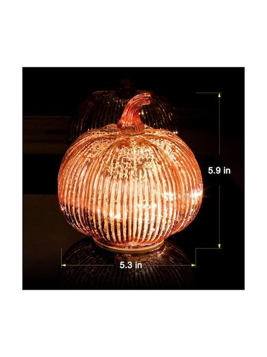Dekorative Lampe Kürbis mit Fassung für E14 Lampe Rosa