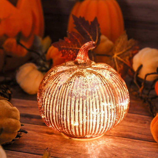 Decorative Lamp Pumpkin with Socket for Bulb E14 Pink