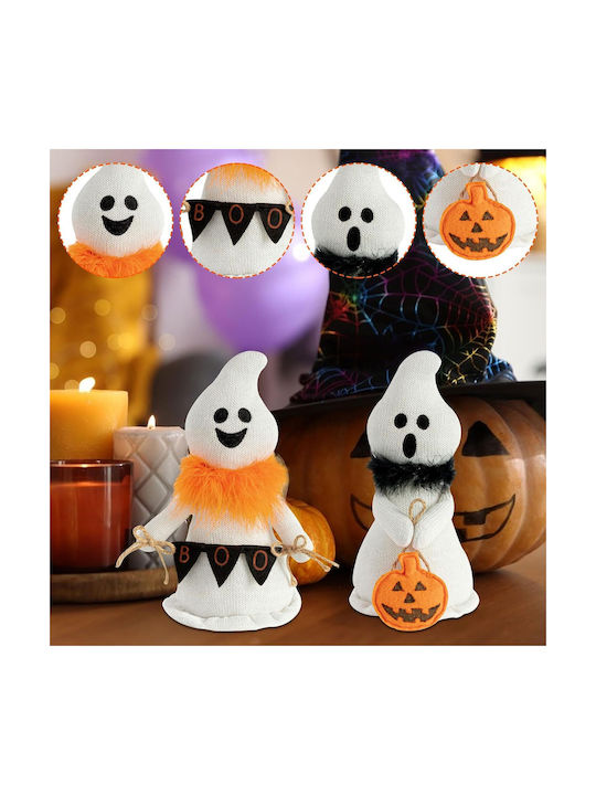 Plush Decorative Lamp Pumpkin Orange 2pcs