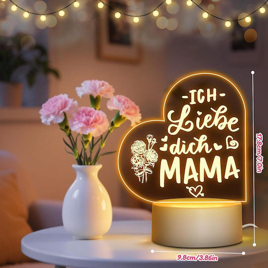 Decorative Lamp Heart Beige