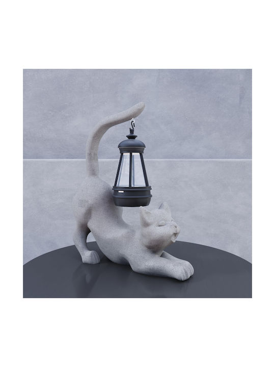 Lantern Figurine Solar Lustră Decorativă Gri