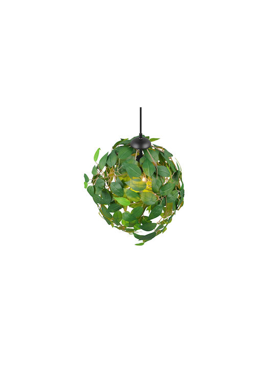 Trio Lighting Leavy Pendant Light Green 70x38x150cm