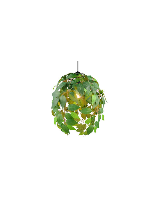 Trio Lighting Leavy Pendant Light Green 70x38x150cm