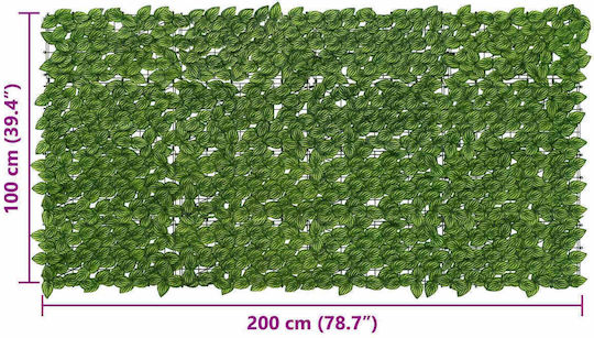 Vidaxl Folding Balcony Screen Leaves Green Yellow