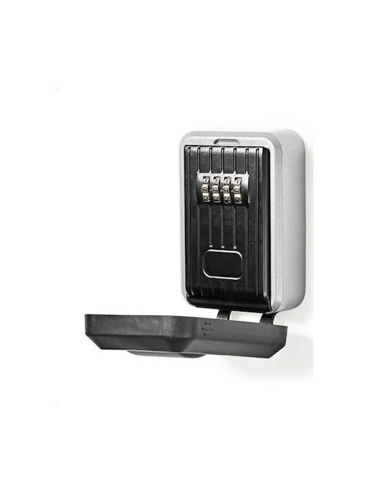 Artekko Wall-Mounted Combination Key Holder Metallic with Combination Dial 8.5x3.8x12.5cm