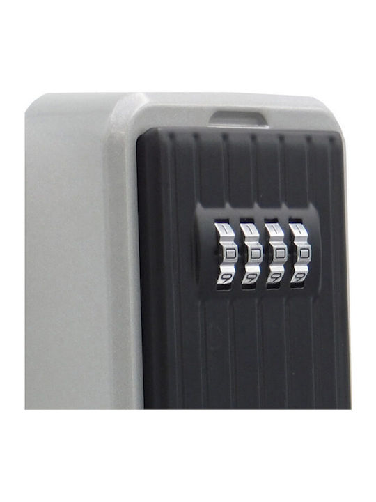 Artekko Wall-Mounted Combination Key Holder Metallic with Combination Dial 8.5x3.8x12.5cm