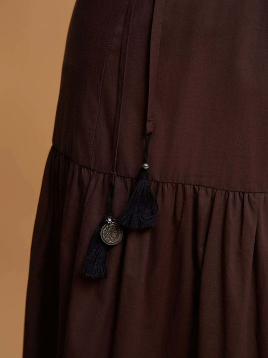 Midi Дамска Пола Кафява 8501.6016.R.НЕТТО-brown