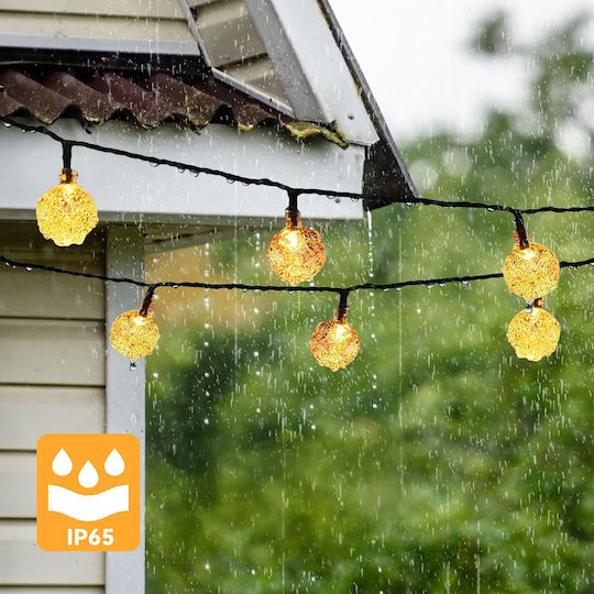 65 Led Bulb Spheres Соларна Светлина Гирлянда с Датчик за Движение IP65