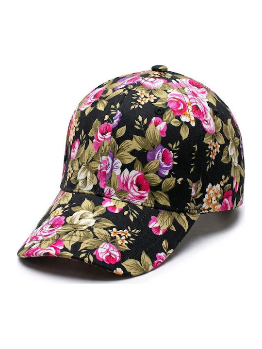 Γυναικείο Καπέλο Μαύρο Jockey Floral