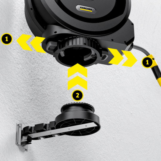 Karcher Hbx 5.25 Automatic Wall Mounted Garden Hose Box with Hose 25m