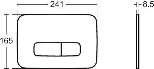Ideal Standard Oleas M3 Spülplatten für Toiletten Doppelspülung