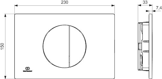 Ideal Standard Oleas Flush Plate Dual Flush
