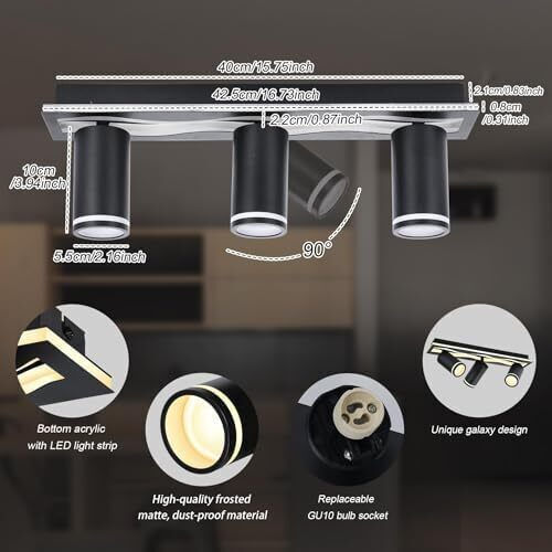 Lampa LED Spot in Schwarz Farbe