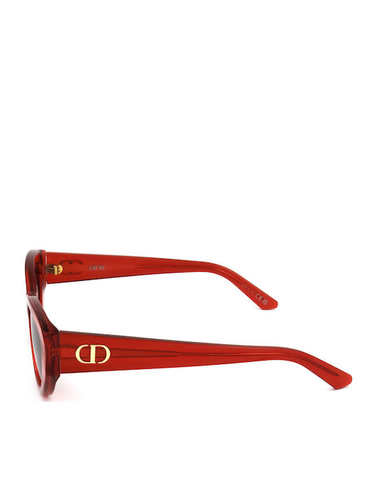Dior Women's Sunglasses with Red Plastic Frame and Gray Lens CD40198I