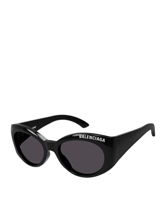 Balenciaga Damen Sonnenbrille mit Schwarz Kunststoff Gestell und Schwarz Linse