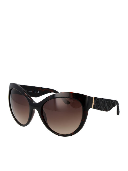 Guess Women's Sunglasses with Black Tartaruga Horn-Rimmed Frame and Brown Gradient Lens GU00130 52F
