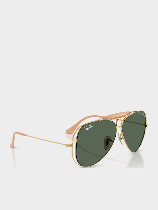 Ray Ban Unisex Sunglasses with Gold Metallic Frame and Gold Lens RB3138M 001/71