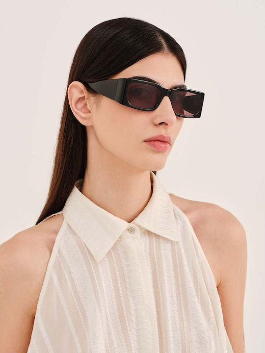 Furla Women's Sunglasses with Black Frame and Black Gradient Lens SFU149 07NL