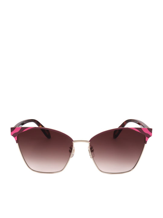 Just Cavalli Women's Sunglasses with Multicolour Metallic Frame and Brown Lens