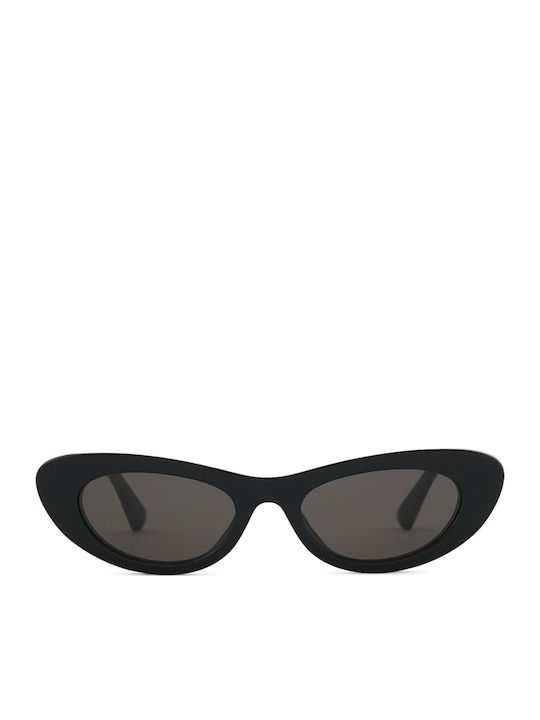Bottega Veneta Unisex Sunglasses with Black Horn-Rimmed Frame and Black Lens BV1447S 001