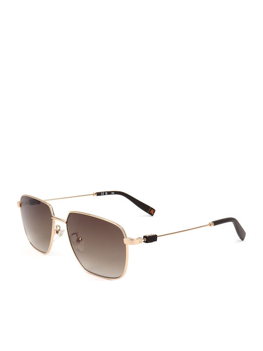 FILA Women's Sunglasses with Gold Metal Frame and Gold Gradient Lens SFI457 300Y