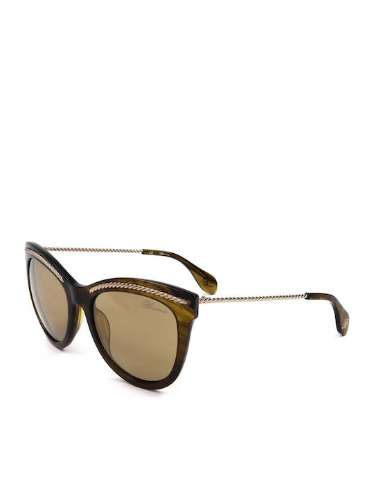 Blumarine Women's Sunglasses with Black Metallic Frame SBM707 6XDG