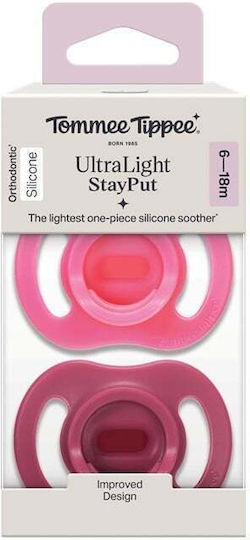 Tommee Tippee Pacifier Silicone Pink-Purple for 6-18 months
