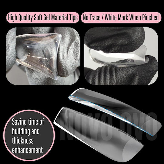 Tipsy Gel Tips Νυχιών σε Μπεζ Χρώμα 336τμχ B0DB48P57W