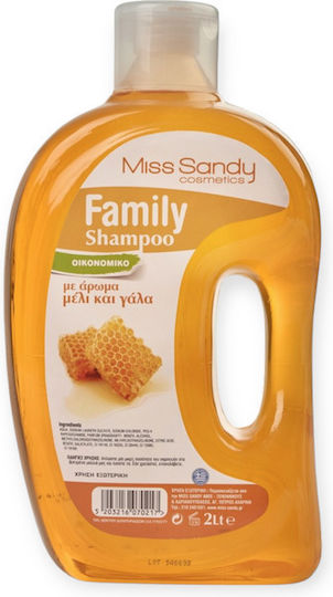 Miss Sandy Family Milk & Honey Σαμπουάν Αναδόμησης/Θρέψης για Όλους τους Τύπους Μαλλιών 2000ml