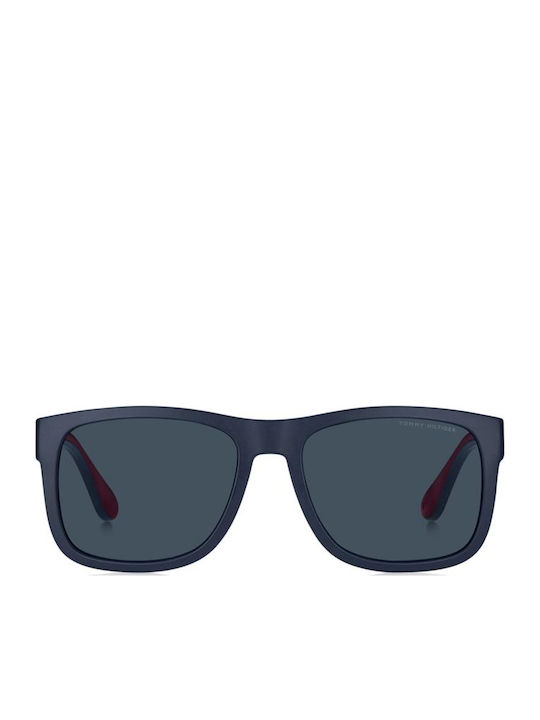 Tommy Hilfiger Men's Sunglasses with Navy Blue Horn-Rimmed Frame and Blue Lens TH1556/N/S 8RU