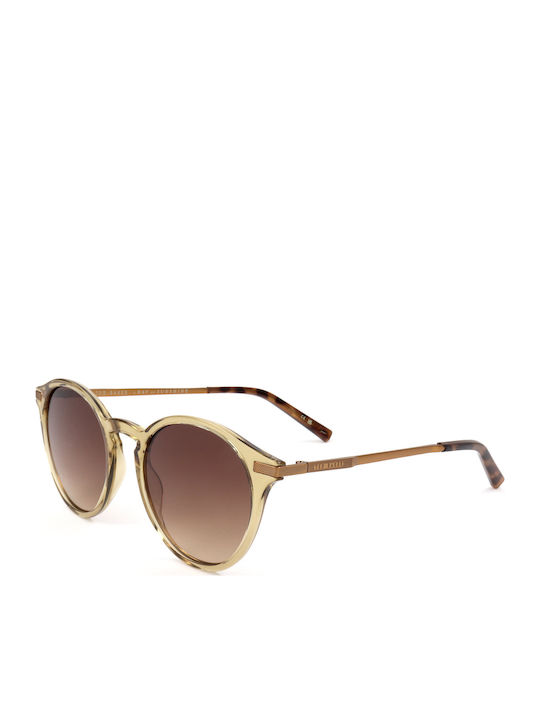 Ted Baker Men's Sunglasses with Green Frame and Brown Gradient Lenses