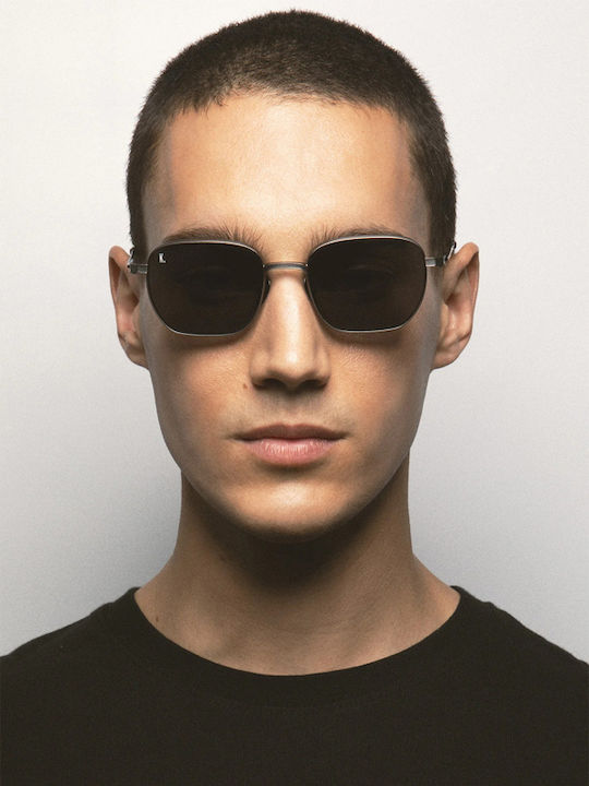 Kaleos Monk Unisex Γυαλιά Ηλίου με Χρυσό Μεταλλικό Σκελετό και Πράσινο Φακό Monk1
